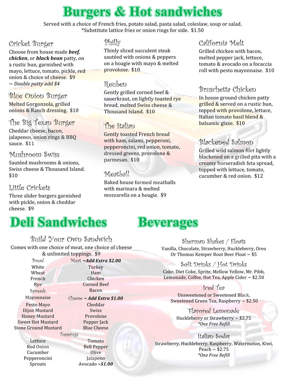 Page four menu
